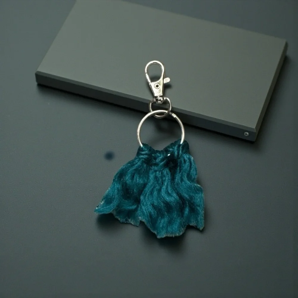 Elegant Teal Keychain Accessory
